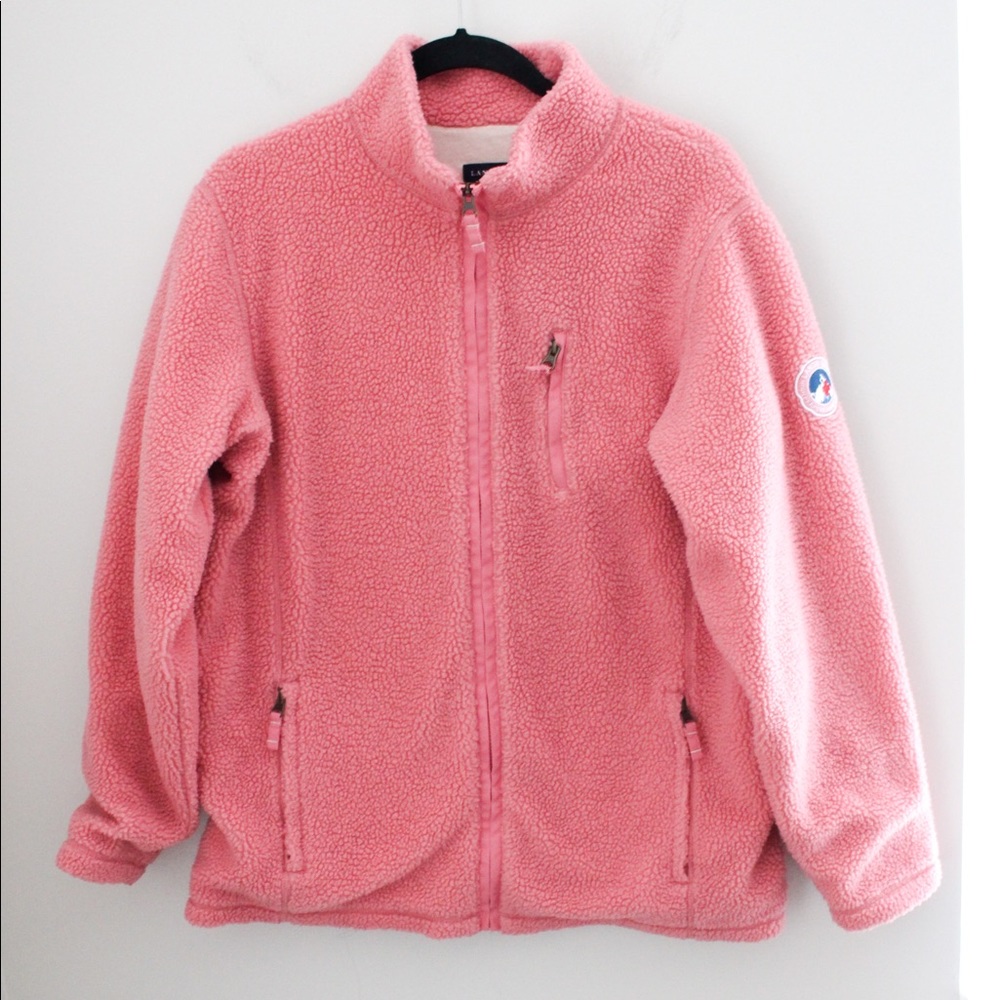 LANDS’ END Sherpa Jacket Pink XL